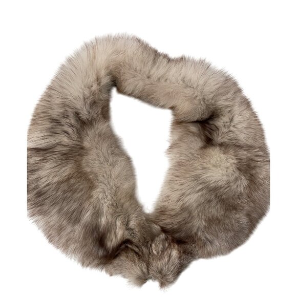 Vintage 50s Silver Fox Fur 40" Collar from Dress Coat - Picture 2 of 6
